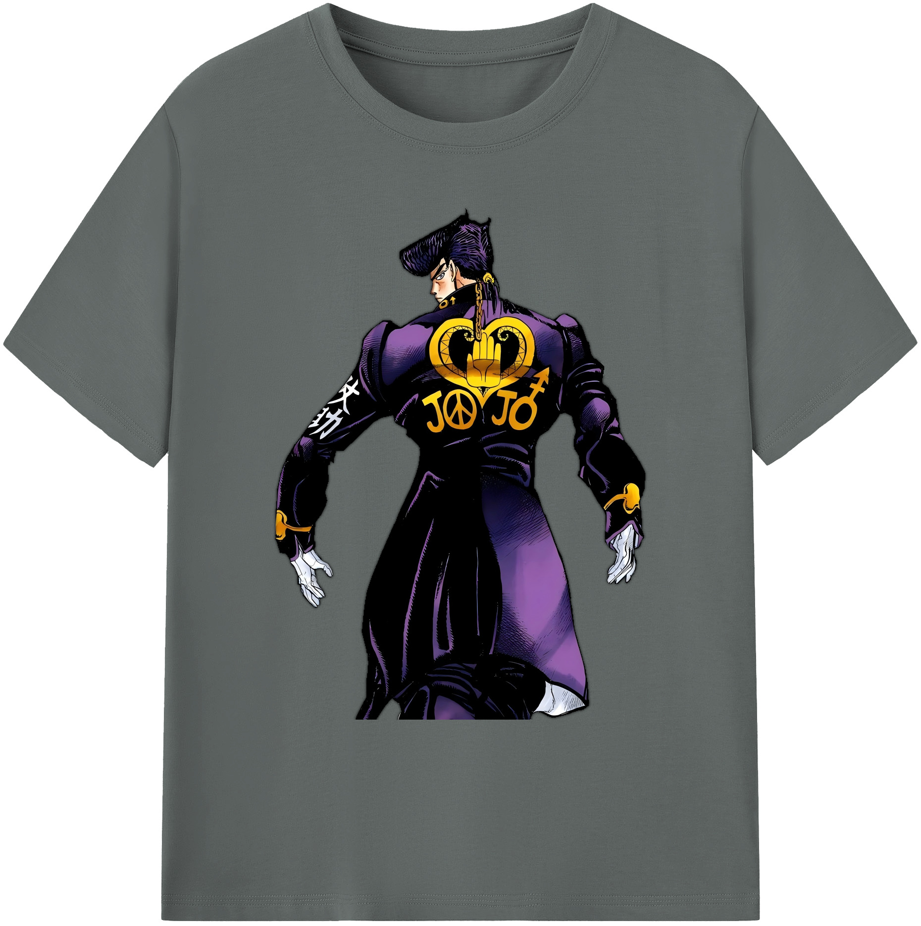 （画像用） ジョジョの奇妙な冒険 ひがしかた じょうすけ JoJo's Bizarre Adventure Higashikata Josuke 綿100％ メンズ半袖Tシャツ｜肌触りやわらか＆通気性